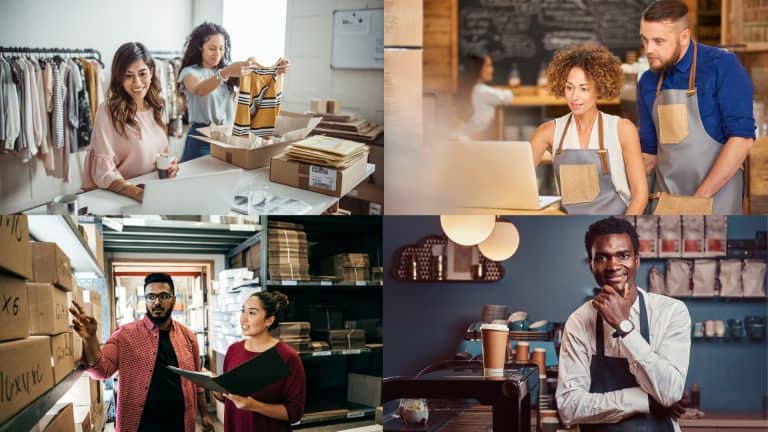 4 pictures of small businesses